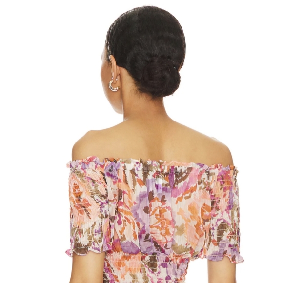 NWT- MISA Los Angeles - Toulah Top in Sunset Blooms, Size M - Picture 2 of 4